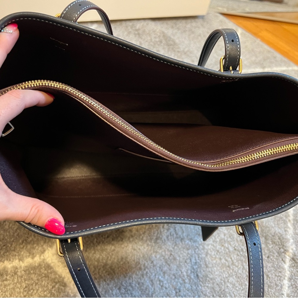 Coach denim and leather large tote bag EUC - Picture 10 of 16